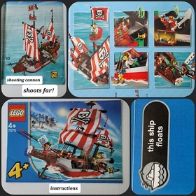 Lego 7075 Pirates Captain Redbeard's Pirate Ship 100% Complete w/📦+Instructions