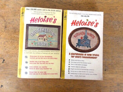 Lot of 2 Heloise All Around the House & Kitchen Hints Vintage Paperbacks