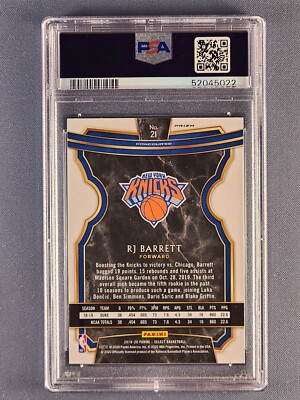 2019-20 Select Red Wave SSP #21 RJ Barrett Rookie RC PSA 9 | eBay