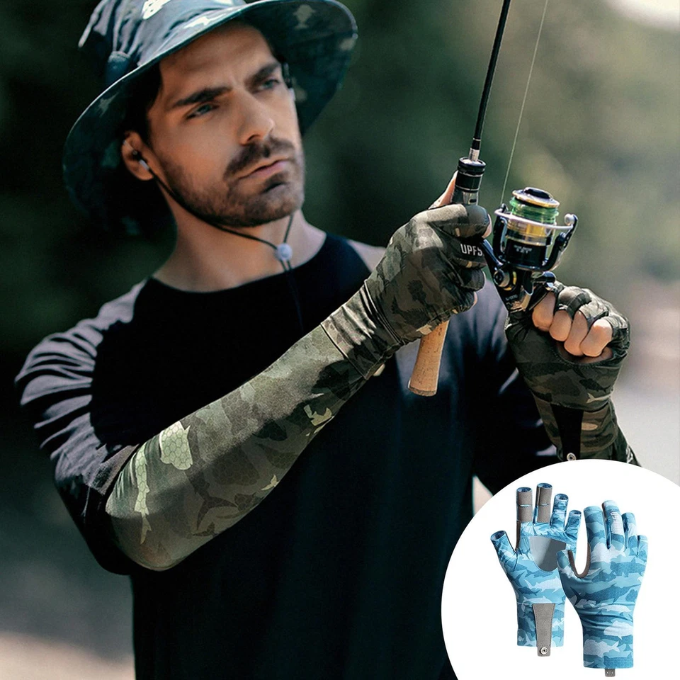 Fishing Half Finger Gloves | Breathable Cycling Gloves | UV Protection Men Women - Image 3 of 4