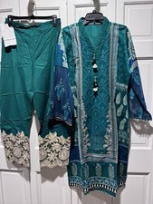 pakistani designer Pant kameez 3 Pieces stitched Lawn Maria B Size: L Used