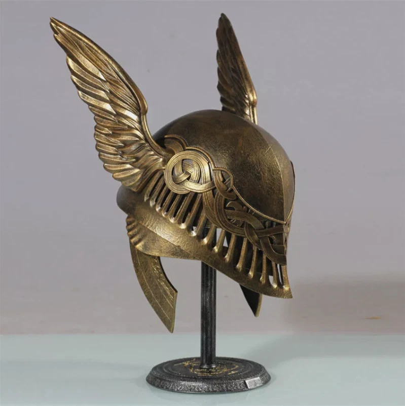 1:1 Valkyria Malenia Cosplay Gold Helmet FRP Mask Wearable Helmet Halloween Prop - Image 3 of 4