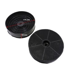 Coppia Filtri in Carbone per Cappa Galvamet Diametro 175 mm H 45 mm Type D186 T2