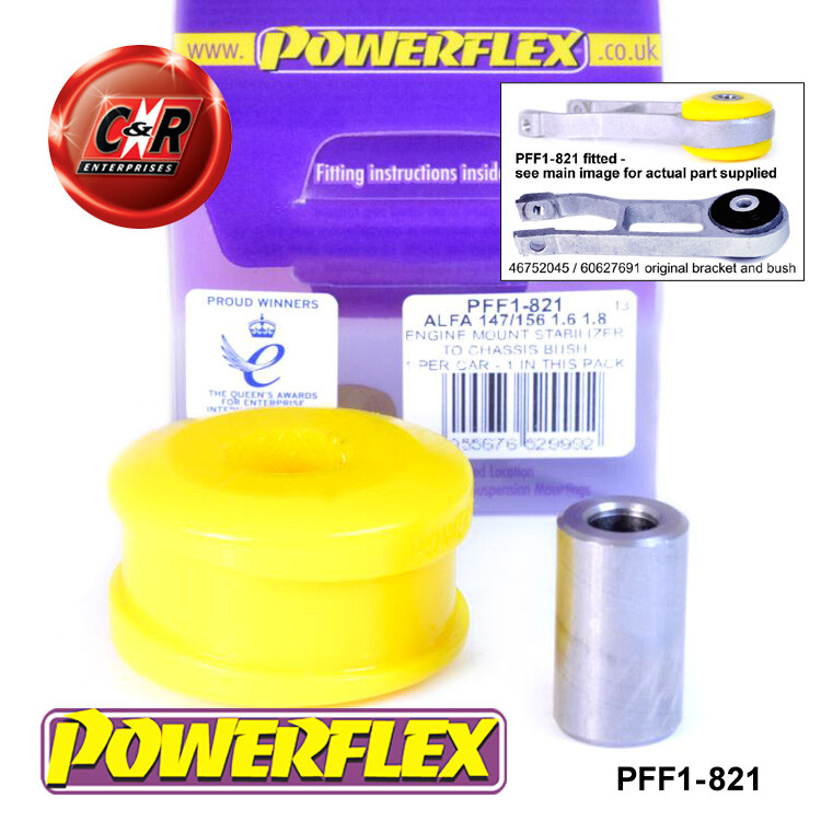 Powerflex Motore Mnt Stabil-Chassis Boccola per Alfa Spider 2.0 & V6 95-05