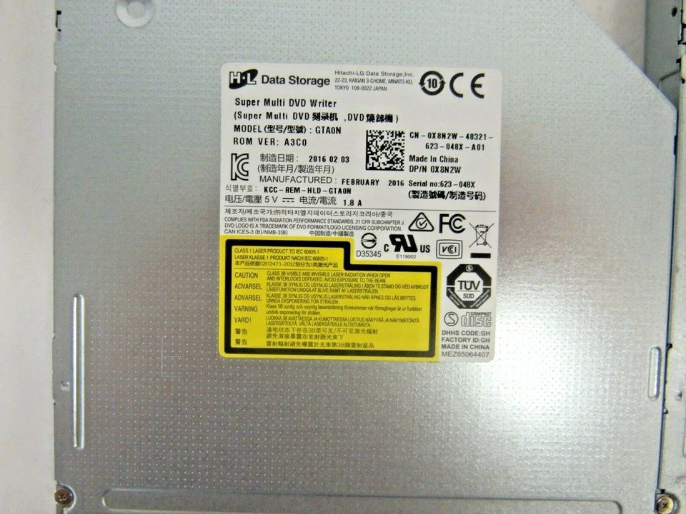 Dell (Lot of 4) X8N2W LG GTA0N 8x DVD±RW DL Internal SATA Slimline Drive   21-3 - Image 2 of 3