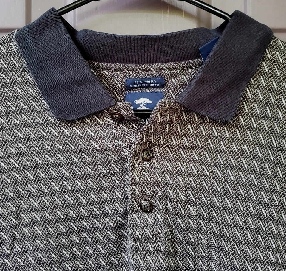 Pebble Beach Mens Shirt Short Sleeve 3 Button Polo Golf Cotton Shirt XL Foto 2 de 4