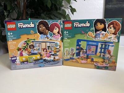 New LEGO Friends Aliya's Room 41740 & Liann s Room 41739 Building Toy