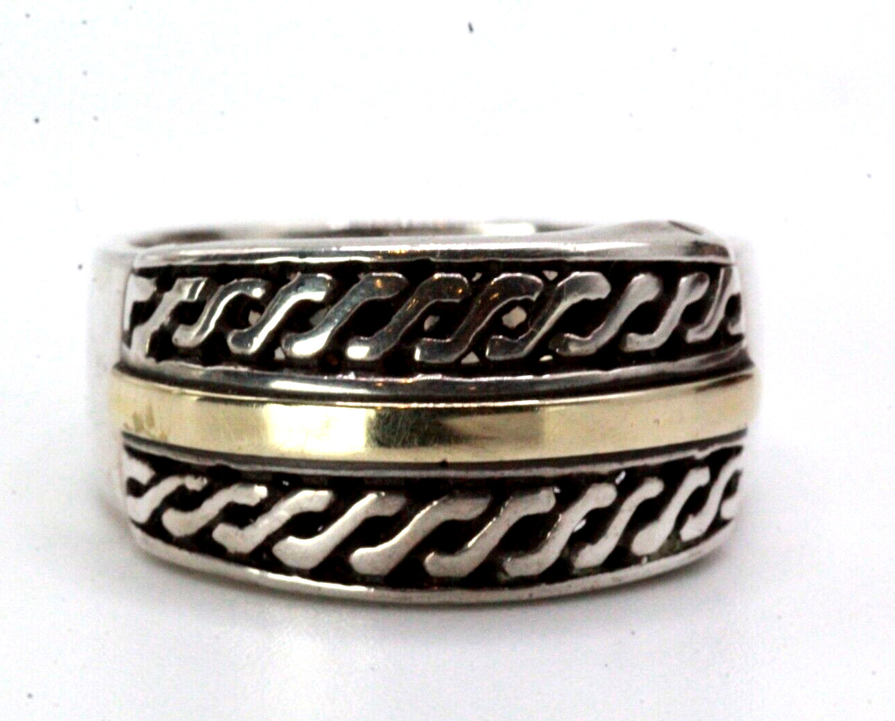 14K Gold Sterling Silver Indonesia Vermeil Unisex Ring Gem