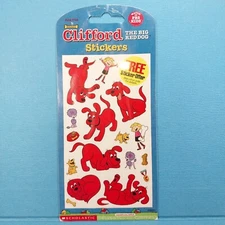 NOS Mello Smello 2002 Clifford the Big Red Dog Stickers Scholastic Vintage