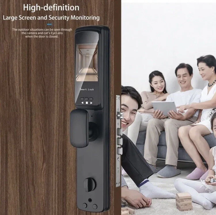 3D Face Smart Door Lock Security Camera with Fingerprint Password Keypad New - Image 4 of 4