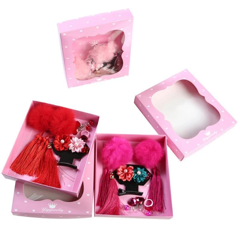 1 Juego de Pinza para el Cabello Borla Retro Bebé Niña Flor Accesorios para el Cabello Linda Diadema Regalo Foto 2 de 2