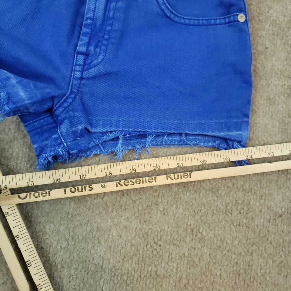 7 Для всех мужчин шорты женщин размер 12 синий джинсовой ткани срез потертый повседневный - Изображение 3 из 4