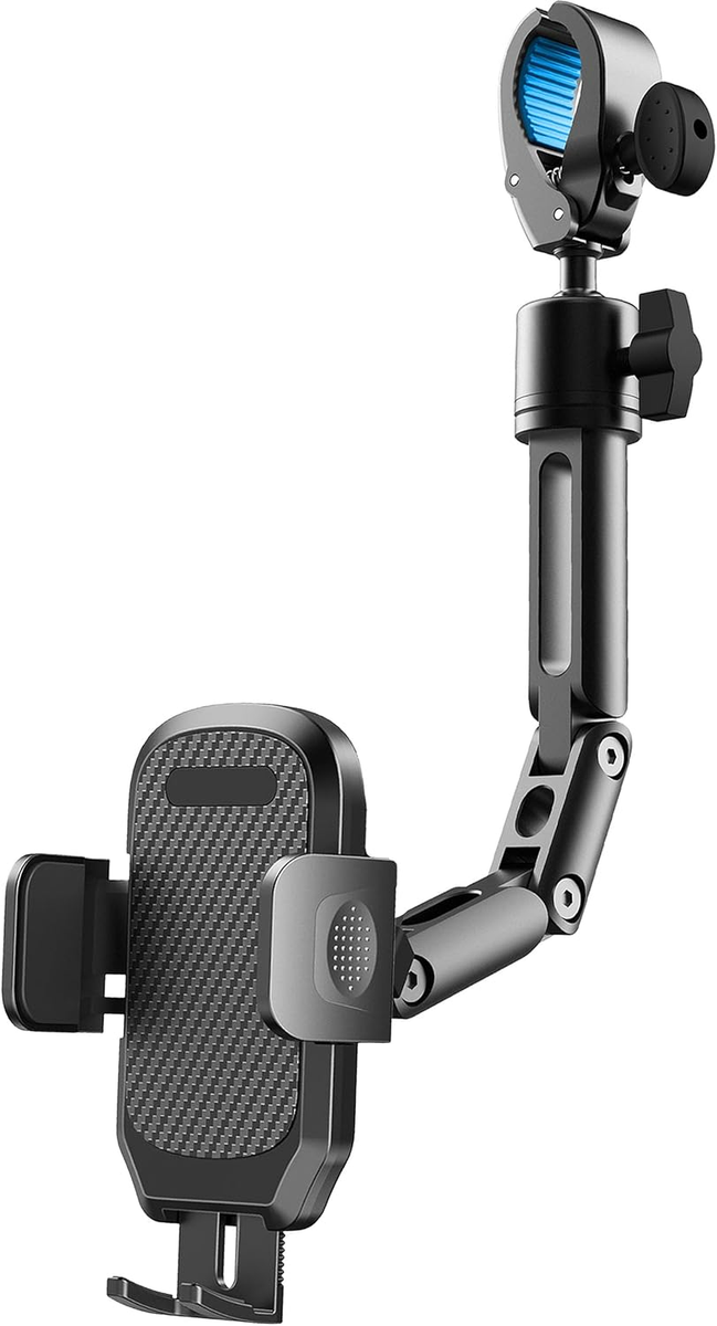 System-S Soporte Para Espejo Retrovisor De Coche – Para GPS, Móvil Y Dispositivos De 5 A 9 Cm, Sin Ventosas Ni Pegamento