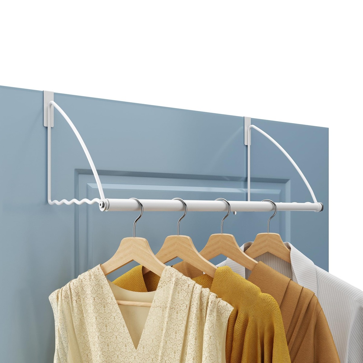 Door Clothes Hanger Rack Over Door Coat Rack 10 Hooks – Chrome