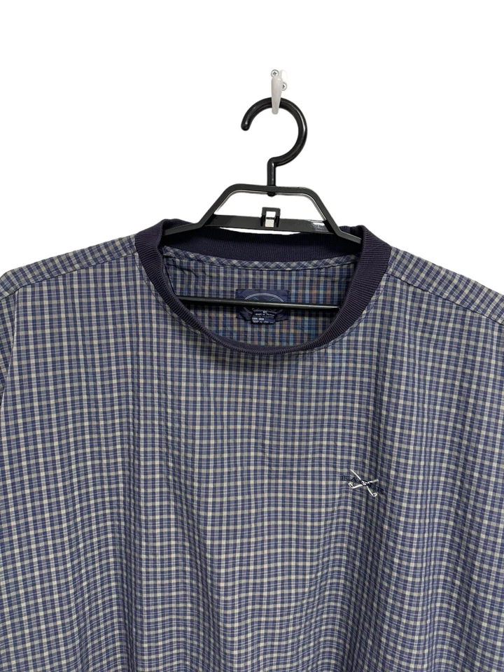 Мужской легкий спортивный пуловер Eagle Golf с длинным рукавом в клетку размер XL - Изображение 2 из 4