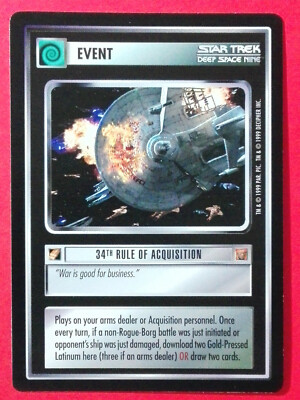Star Trek CCG (Rules of Acquisition) Event - 34th Rule of Acquisition (uncommon)