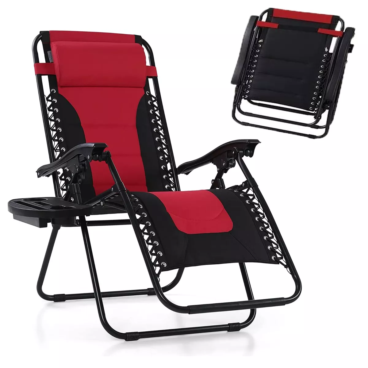 Folding Zero Gravity Chair Outdoor Recliner Chair Patio Lounge
