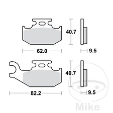 46734-SINTERED BRAKE PADS SI ALTN: 7325681 compatible with Yamaha YXR 6
