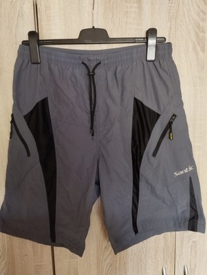 Santic gepolsterte Fahrrad-Shorts Komfort und atmungsaktiv Gr. 2XL Grau
