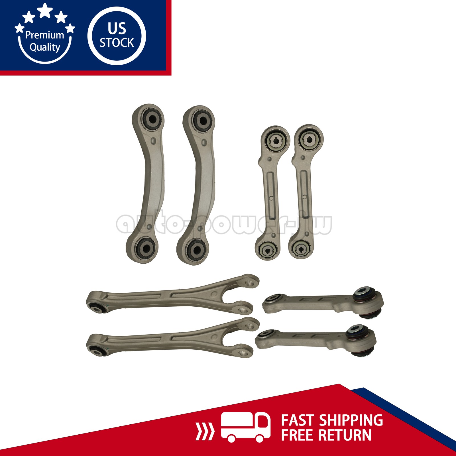 NEW 8PCS Rear Suspension Control Arm Kit Fit 2017+ Maserati Levante US