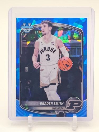 BRADEN SMITH 2025-26 BOWMAN CHROME UNIVERSITY SAPPHIRE #BCP-94 PURDUE Q2045