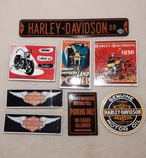 1990s Ande Rooney Porcelain Enamel Fridge Magnets lot 8 ALL HARLEY DAVIDSON