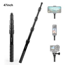 1.2m Aluminum Alloy Invisible Selfie Stick for DJI, Insta360, GoPro/Monopod Grip