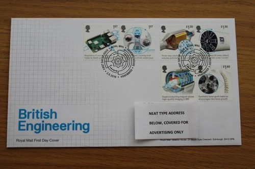 GB 2019 British Engineering FDC Tallents Cancel UK P&P Free