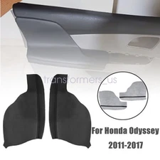 2pcs Replacement Door Armrest Cover Leather 2011-2017 Fit Honda Odyssey Black