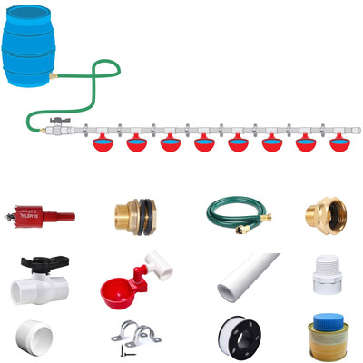 Automatic Chicken Watering System with PVC Pipe (Real Complete Set Pipeline) ...