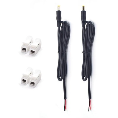 2PCS 18AWG DC Power Cable, 1M/3.3FT 7A 5.5mm x 2.5mm Barrel Plug Connector Pi...