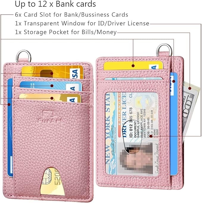 FurArt Slim Minimalist Wallet, Front Pocket Wallets, RFID Blocking