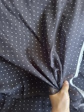 100% SILK Chiffon DG FABRIC BY THE YARD 55" Width Polka Dot Lightweig