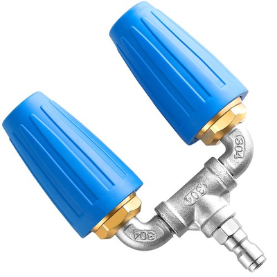 #ad Dual Turbo Nozzle Pressure Washer 360° Rotating Turbo Nozzle Quick Connector $46.67