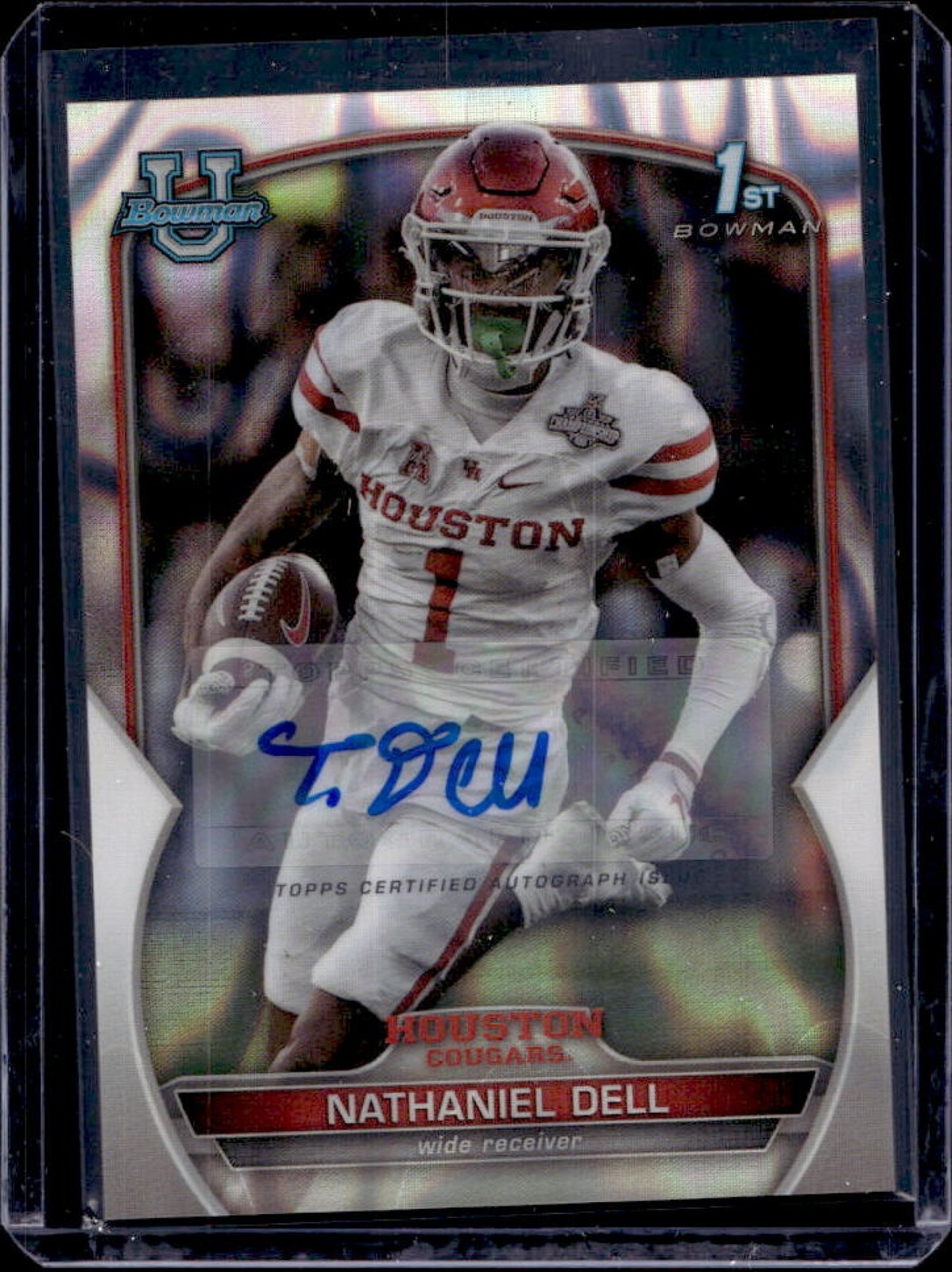 2022 Bowman U Chrome Nathaniel Dell Prospect Auto Lava Refractor #82/199