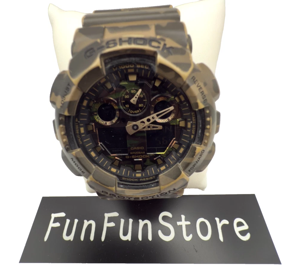 CASIO G SHOCK GA-100CM Military Camouflage Analog Digital Mens Watch From Japan - Image 2 of 4