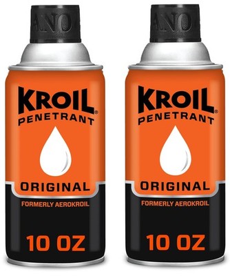 Kroil Original Penetrant Aerokroil Aerosol 10oz Can Penetrating Oil, 2 Cans