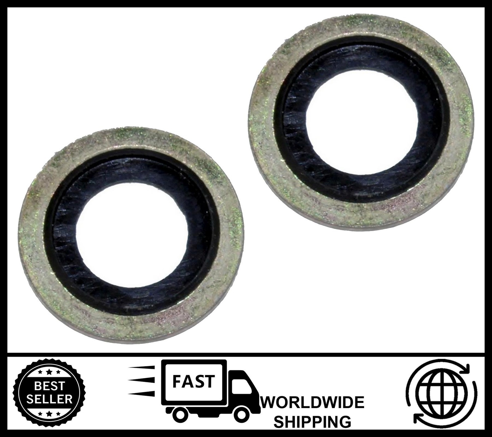2x Oil Drain Sump Plug Washers FOR Dacia Dokker Duster Lodgy 2012-Onwards