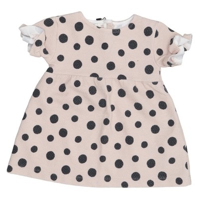 Zara Baby, Kleid, Größe: 68, Beige/Schwarz, Baumwolle/Elasthan/Polyester #Cx9