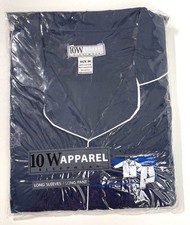Ten 10 West Apparel Men  s Pajamas Set Navy Size Medium Long Sleeve Long Pant