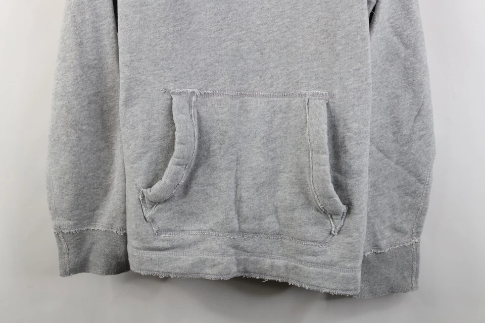 Sudadera con Capucha Henley Pesada De Colección Años 90 Y2K Abercrombie & Fitch Para Hombres XL Puntada de Cadena Gris Foto 3 de 4