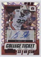 2021 Contenders Draft Picks College Game Ticket Red Explosion KJ Britt Auto 2qw