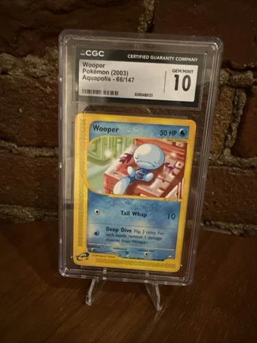 (12 Pop) Wooper #66/147 Aquapolis, Non Holo CGC10