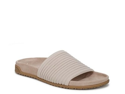 Vionic Evie  Sandal Knit  CRM Size 8 M Brand New With Slightly Damaged Outer Box
