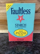 Vintage Faultless Starch 12oz Box Blued Perfumed Unopened Made In USA NOS Prop