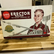 Vintage Original 1959 Gilbert Erector “The Rocket Launcher Set” No. #10053