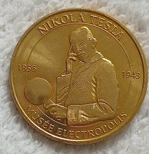 Nikola Tesla 2020 Monnaie de Paris coin medal token 68 MULHOUSE Electropolis