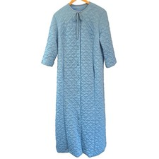 60s Vanity Fair Quilted Robe Grandmacore Pastel Loungewear Coat Regencycore
