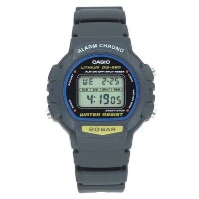 NOS CASIO DW-280 ALARM CHRONOGRAPH WR 20BAR VINTAGE DIGITAL THAILAND 1992