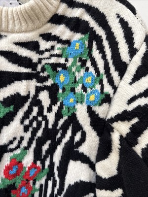Philosophy di Lorenzo Serafini Chunky Sweater 8 OS Zebra Floral